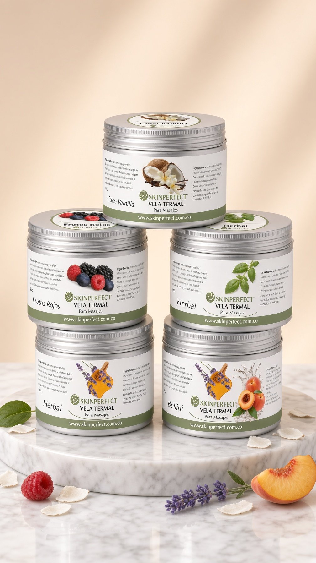 Velas Termales para Masajes SKINPERFECT